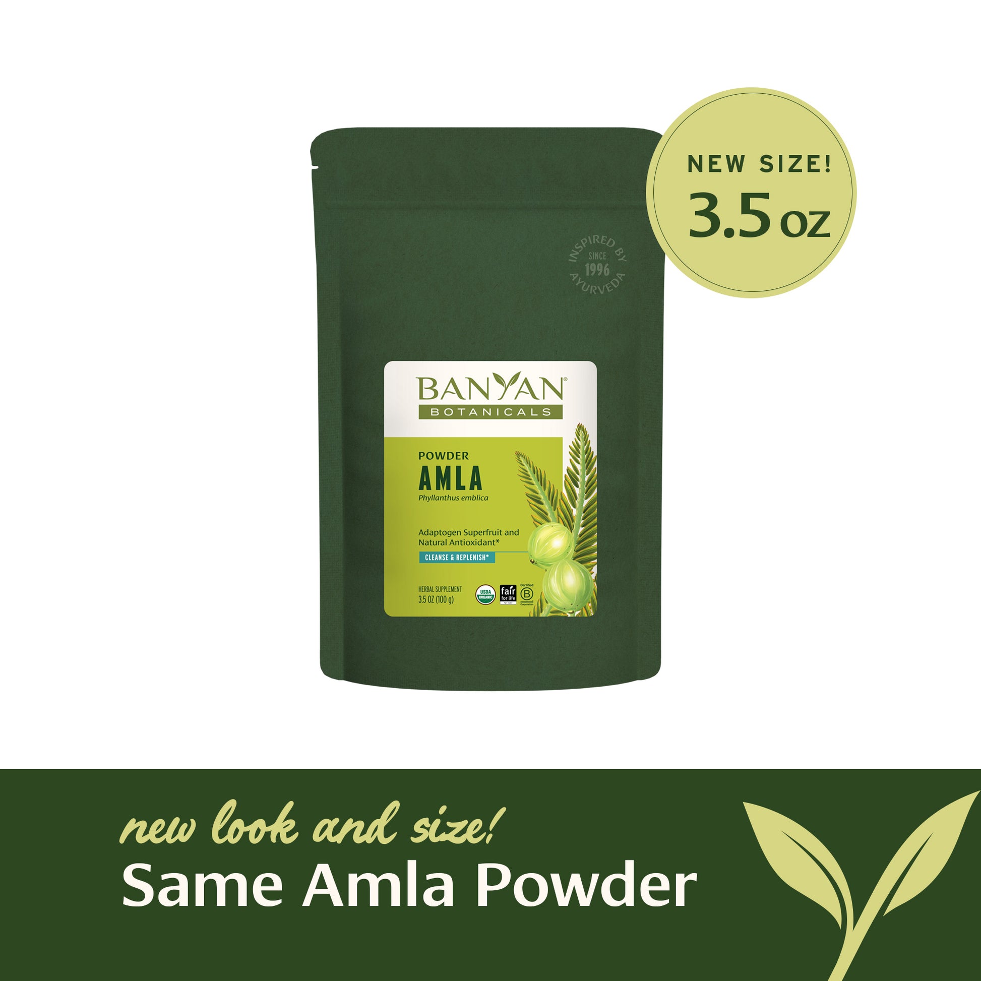 3.5 oz: 3 oz: Amla Powder Rebrand