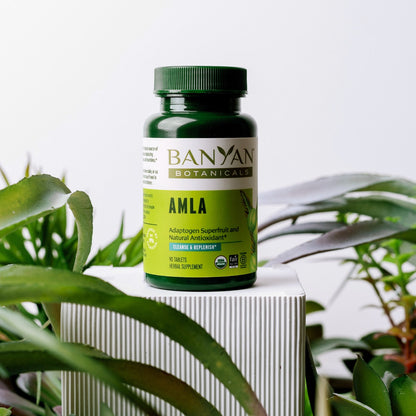 Amla tablet bottle lifestyle