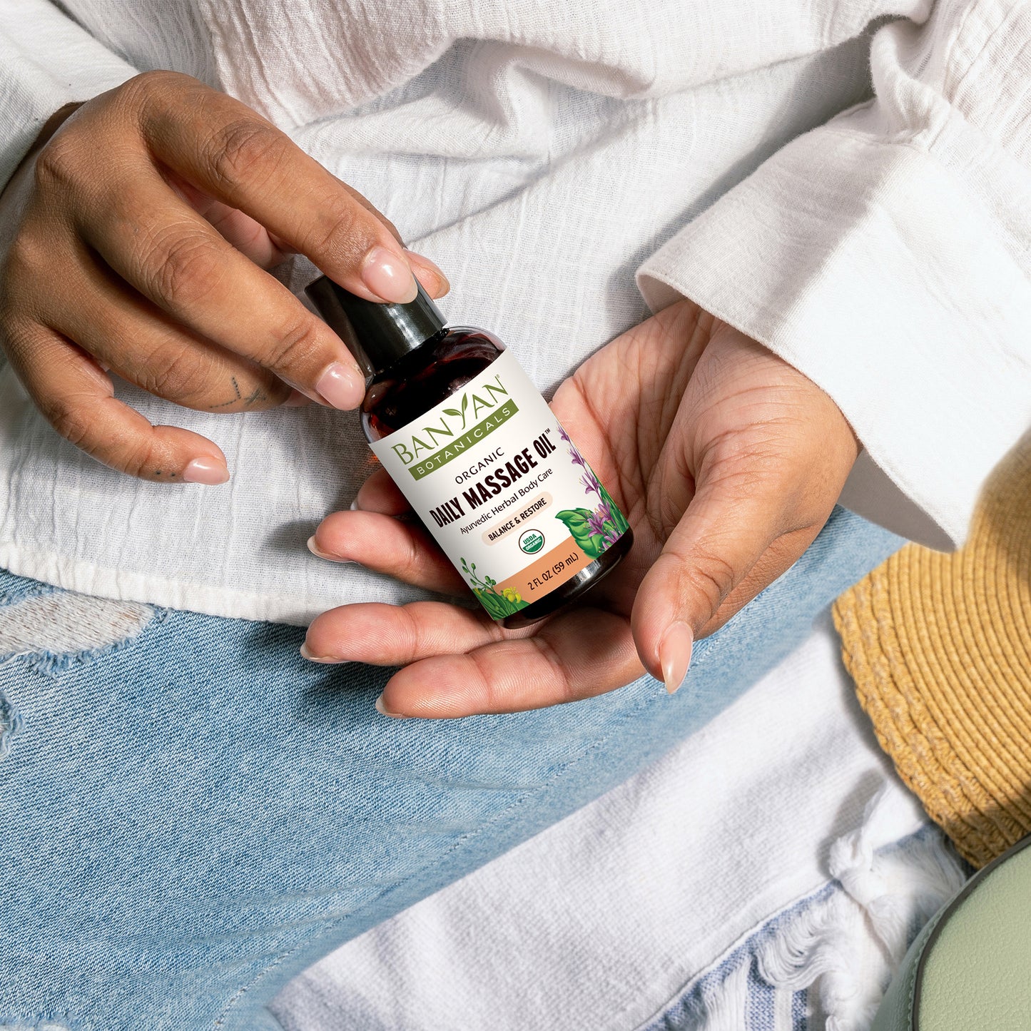 Travel | 2 fl oz: Daily Massage Oil context