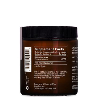 Ethereal Ritual Tulsi Supplement Facts