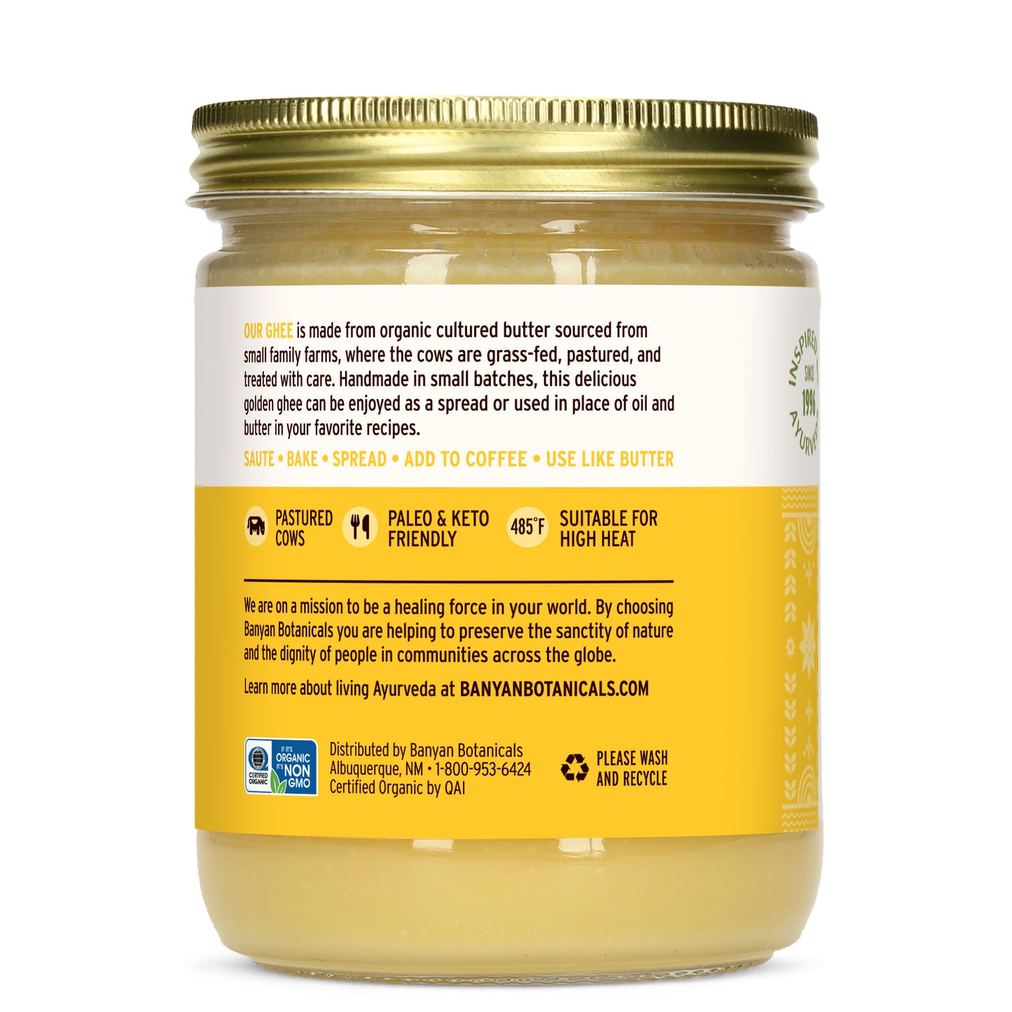 13.4 oz: Ghee descriptions