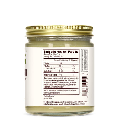 Vital Strength Ashwagandha Herbal Ghee Supplement Facts