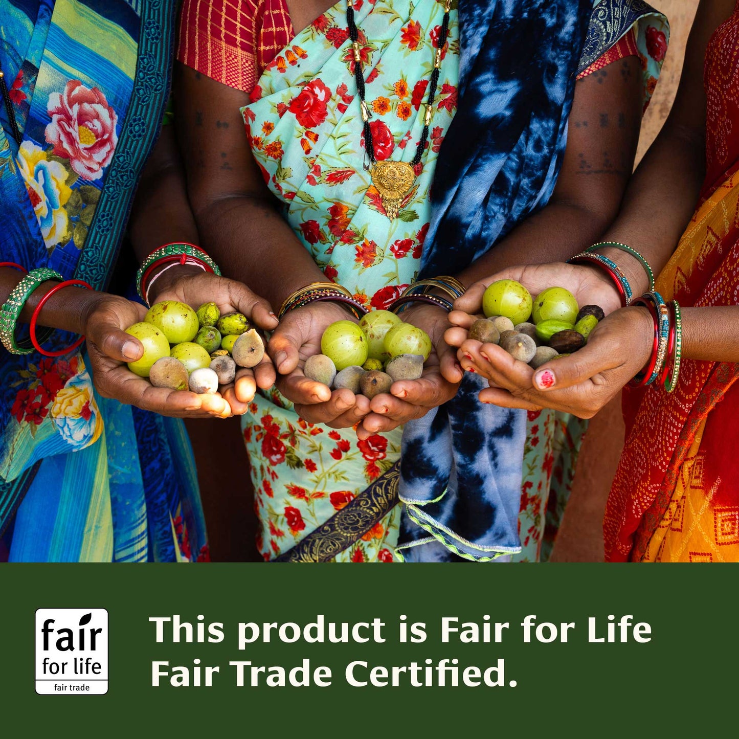 Triphala tablets are Fair for Life Fair Trade